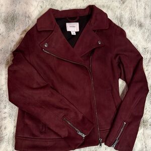 Old Navy Maroon Suede Jacket